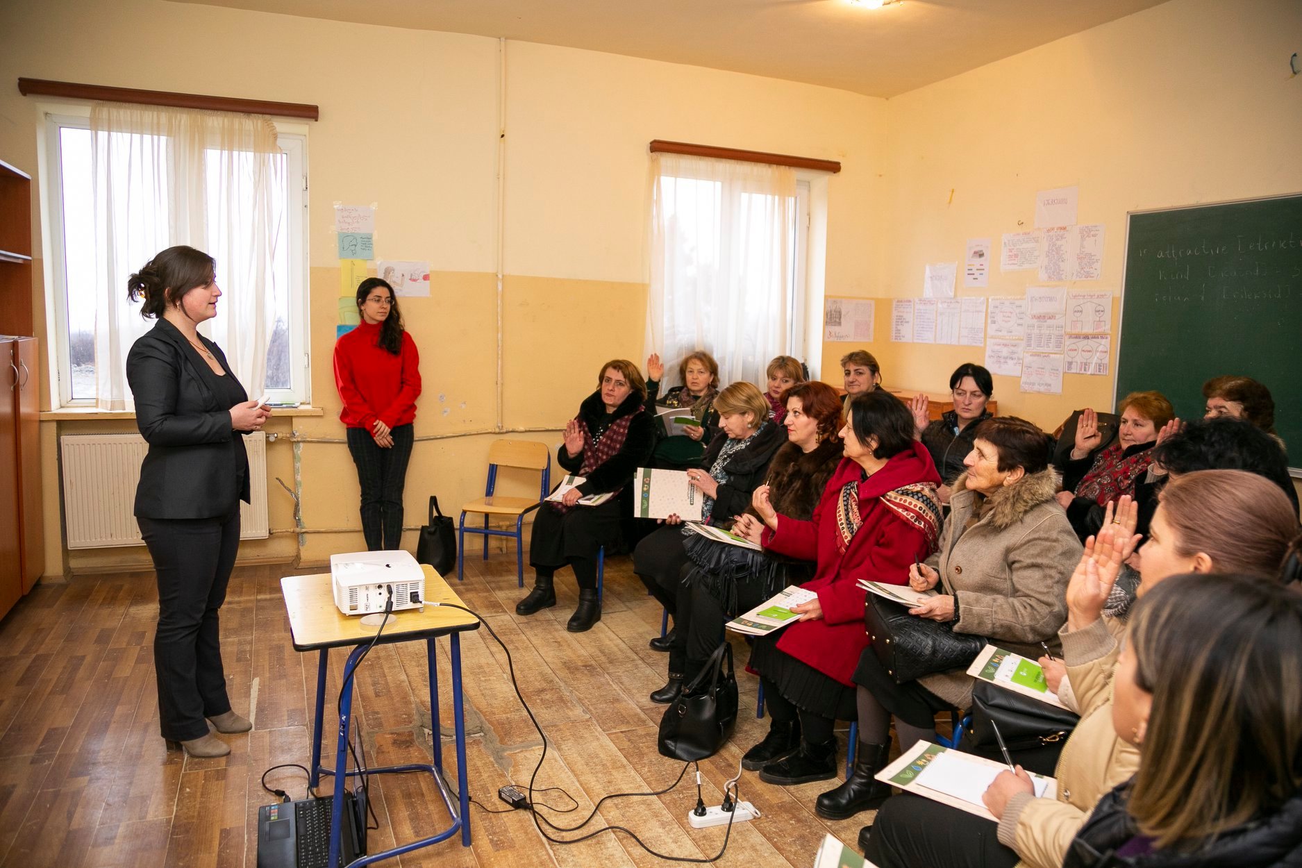 Training at a village Ditsi nearby the Administrative Border Line (ABL)